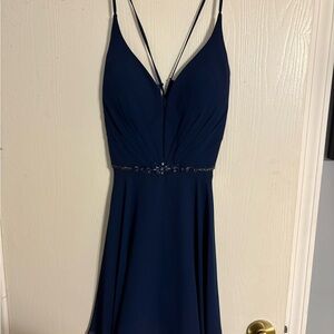 Elegant Navy Blue Women's Dress